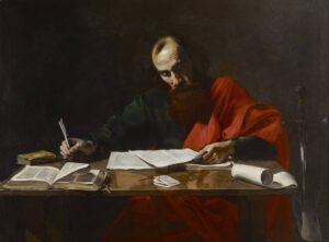 Paul writing epistles