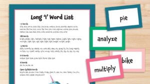 Long I Word List Feature