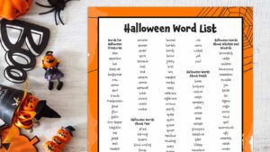 Halloween Word Lists Feature 2