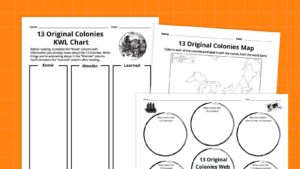 13 Original Colonies Map Bundle feature